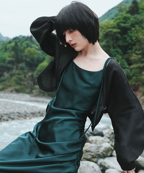 Sheer Volume Sleeve Cardigan